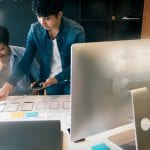 Programmer and UX UI designer working in a software development and coding technologies. Mobile and website design and programing development technology.